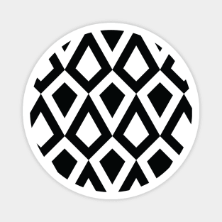 Black and White Diamond Seamless Pattern 008#001 Magnet